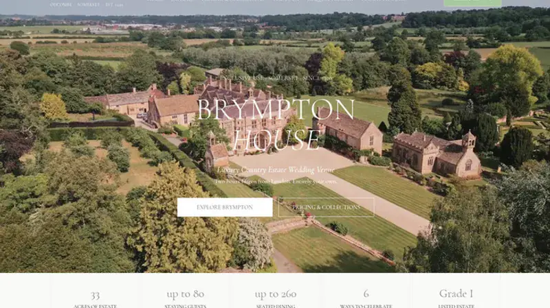 Brympton House website designed and built by WebOws Design