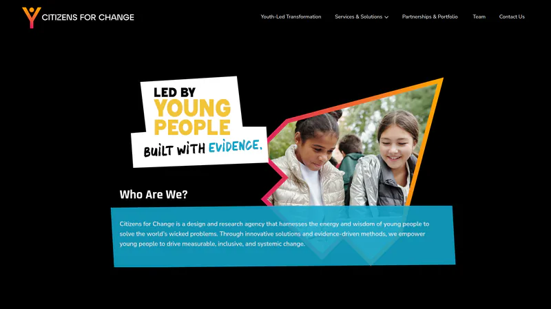 The Citizens for Change website, designed and built by WebOws Design