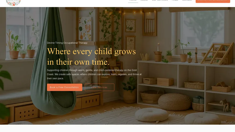 Devine Timing OT website designed and built by WebOws Design