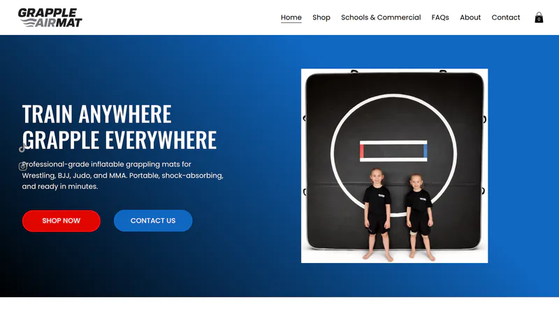 The Grapple Air Mat website, designed and built by WebOws Design